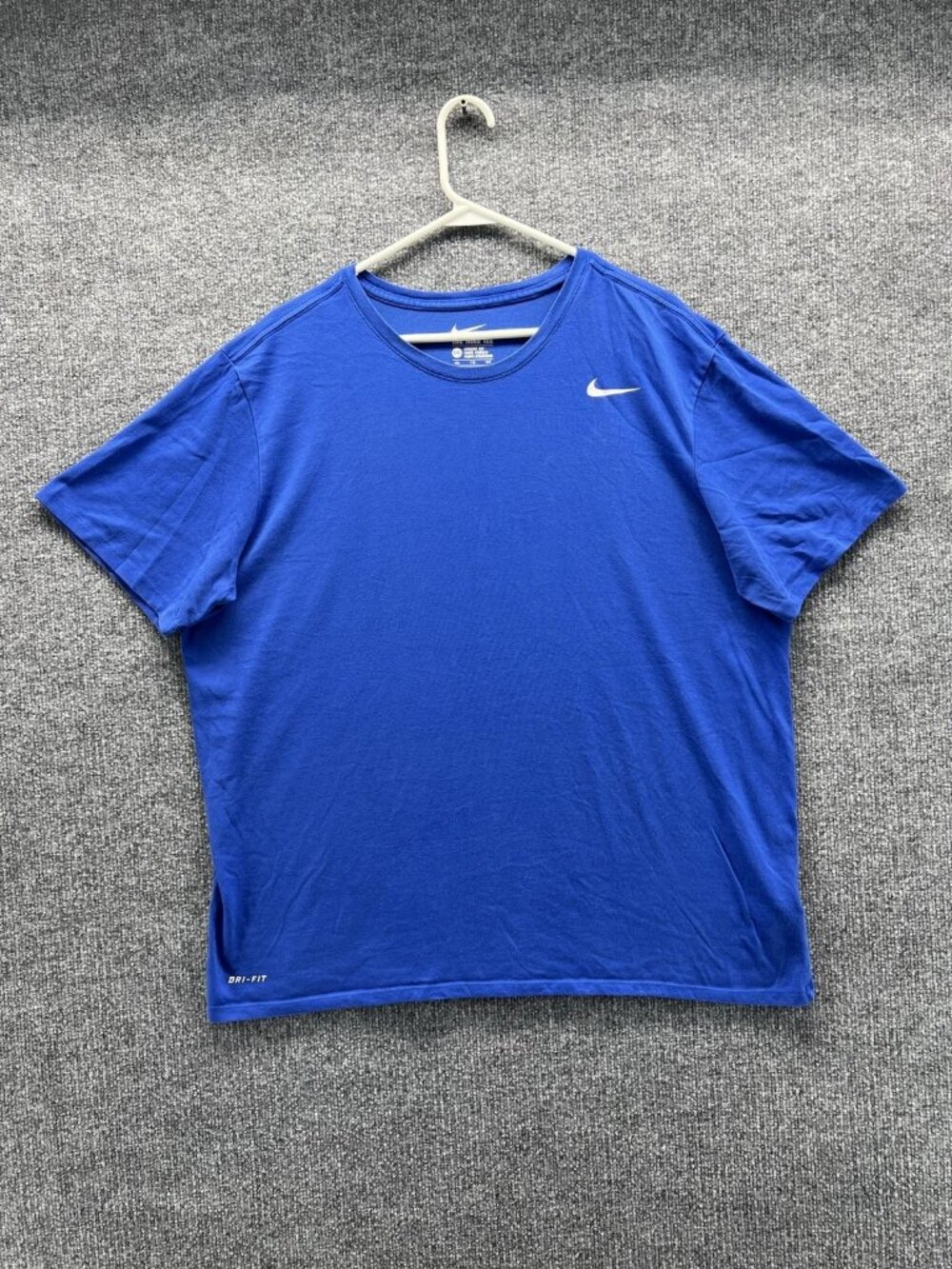 Nike Dri-FIT Shirt Mens 2XL Blue Short Sleeve Running Training Performance Top
